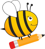 Little Bee with a pencil
